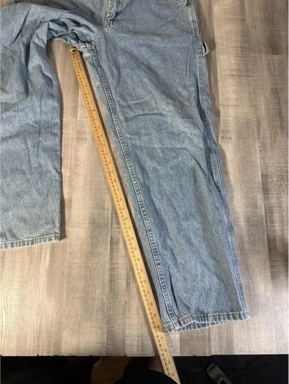 Vintage Lee‎ Dungarees Buddy Jeans Light Wash Baggy Workwear 90s Men’s 34x32